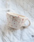 blue and red Jesus Loves you mug